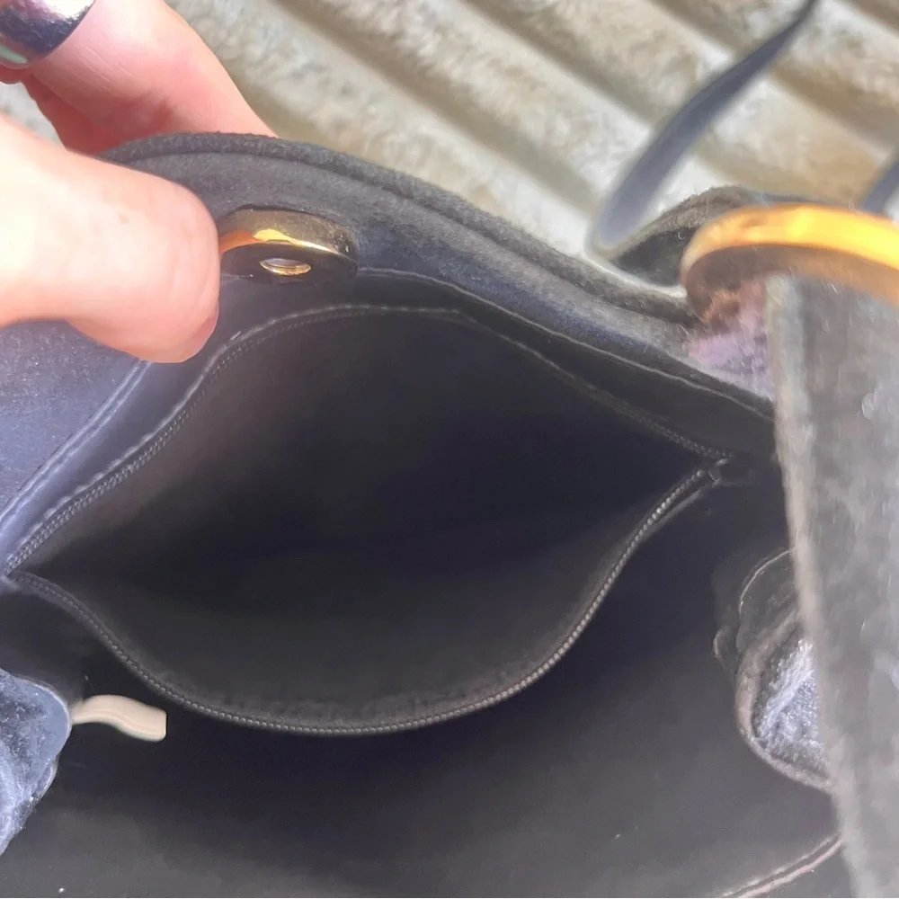 Leather and Suede Shoulder Bag